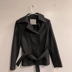 Short trench coat dark grey